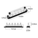 バスバー ２個セット 各6端子 300A 48VDC／300VAC ネジサイズM10