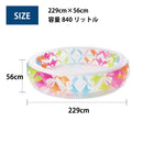 プール 大型プール ビニールプール 2m ファミリー インテックス 円型 スケルトンプール INTEX ビニールプール ピンウィールプール 水あそび レジャープール 家庭用プール【229cm】