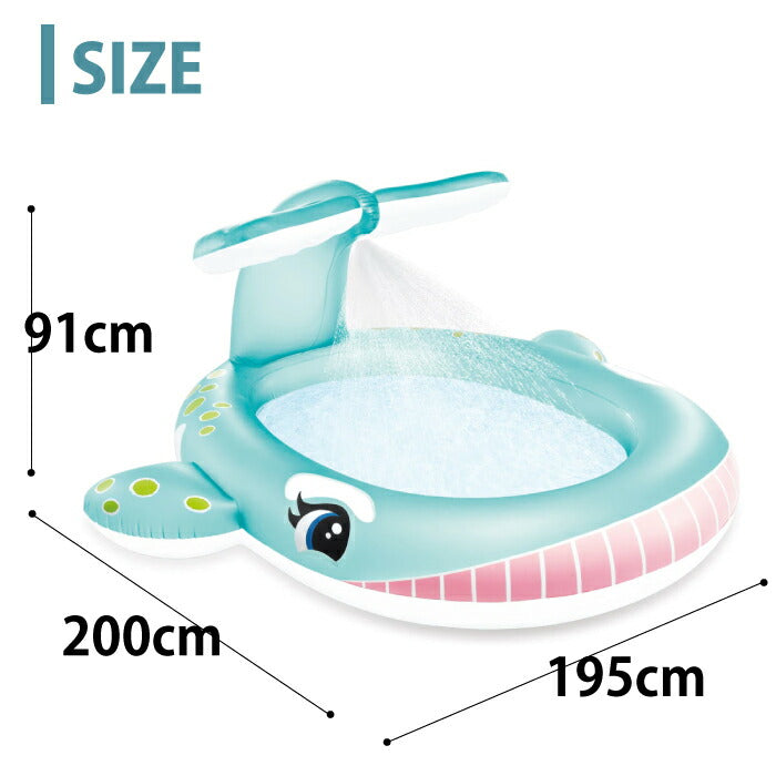 Pool Vinyl Pool Children's Pool Whale Whale Baby Pool Kids Whale Spray Pool Lei Center INTEX Intex With Slide With Shower With Water Play Leisure Pool Home Pool Kids Children's Pool Home Pool
