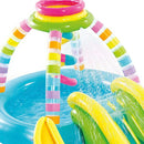 プール 子供 キッズプール ビニールプール すべり台付き 滑り台 ボール付き  レインボーファンネルプール かわいい インテックス　プレイセンター キッズプレイプール intex 女の子 男の子 プレゼント