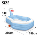 キッズプール エアープール 子ども用 家庭用プール バスケ ゴール 水遊び シューティンフープファミリープール