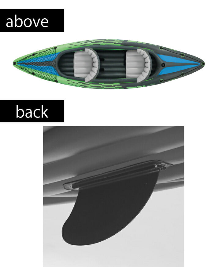 カヤック エアー式 チャレンジャーK2 2人用 intexインテックス セット ポンプ付きスポーツカヤック シーカヤック インフレータブルカ