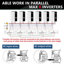 GROWATT SPF 3500ESハイブリッドインバーター MPPTインバーター内臓 48VDC 入力PV最大450V 出力AC208V～240V バッテリーなしでも動作可能