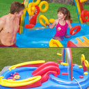 ビニールプール インテックス キッズプール 子供用プール INTEX レインボーリングプレイセンター すべり台 シャワー ボール付 水あそび レジャープール 家庭用プール　NAPPA受賞