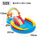 ビニールプール インテックス キッズプール 子供用プール INTEX レインボーリングプレイセンター すべり台 シャワー ボール付 水あそび レジャープール 家庭用プール　NAPPA受賞