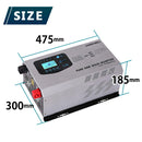 [Monitor price] Sine wave multi-inverter Rated output 3000W High output Maximum instantaneous output 9000W 3kW 12V or 24V AC input Built-in charger Low frequency sine wave Camping car Solar power generation